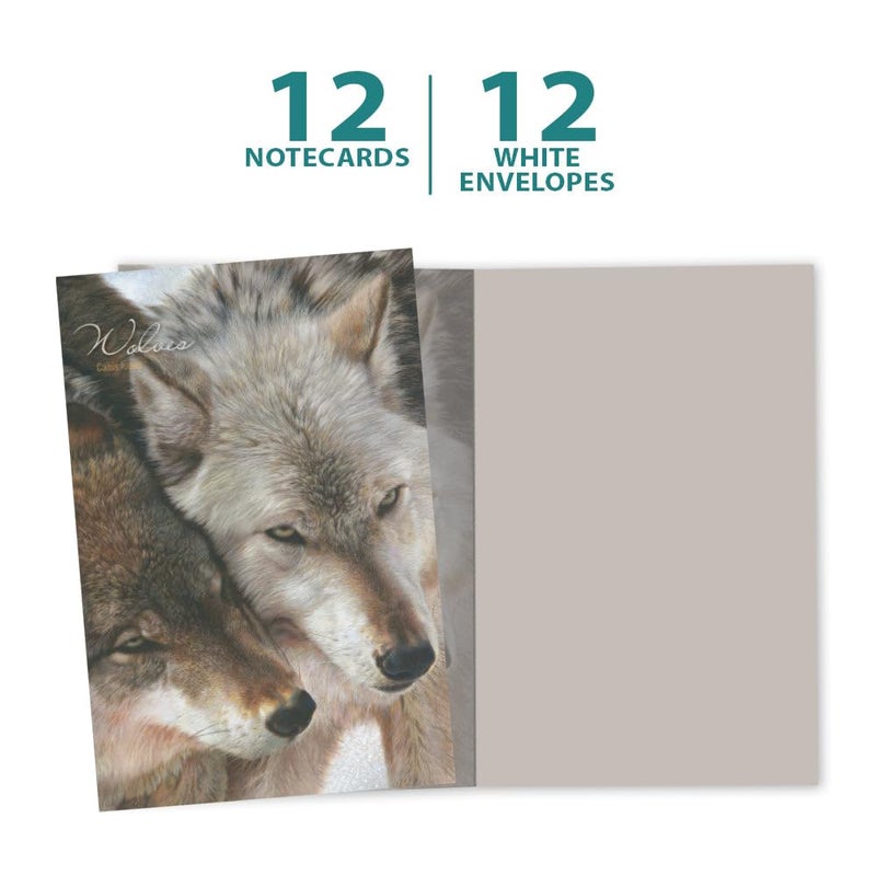 Tree-Free Greetings EcoNotes 12 Count Wolf Pair All Occasion Notecard Set with Envelopes, 4 x 6 Inches (FS66913) - Image 5